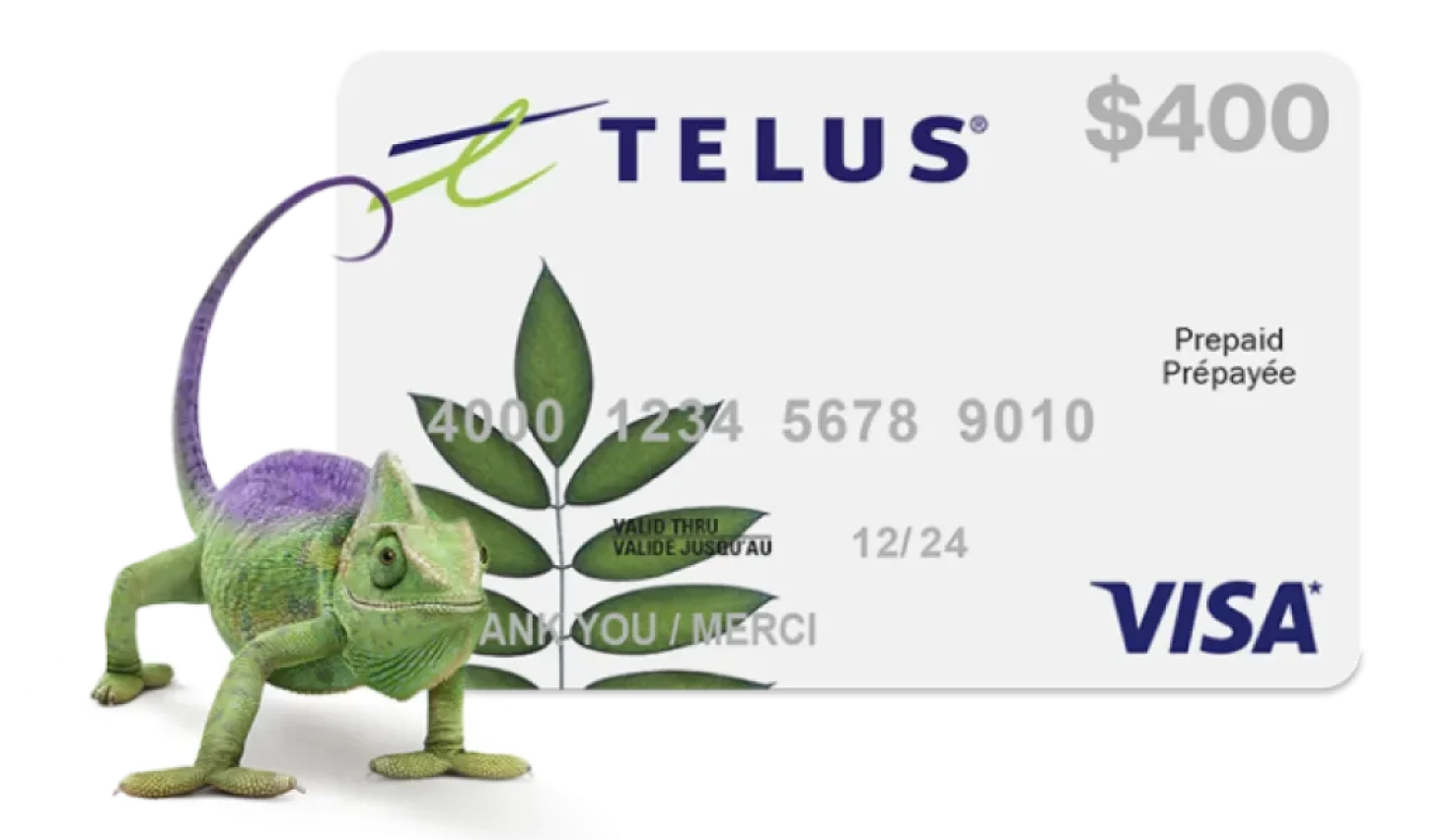 A $400 TELUS Prepaid VISA card.